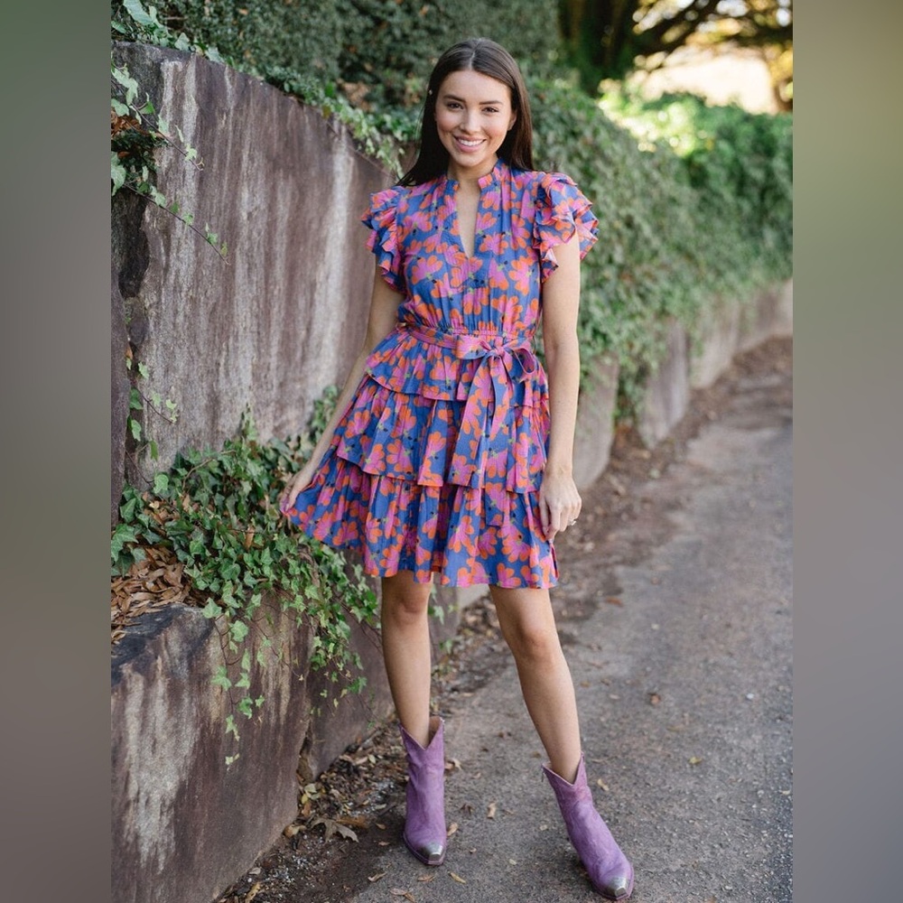 Britton Court Floral Ruffle Dress
